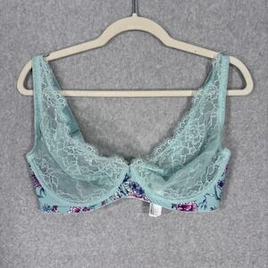 Soma 36DDD Sensuous Chantilly Unlined Plunge Lace Bra 36DDD Balconette Sheer‎